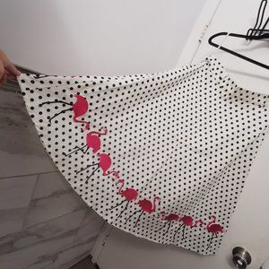 Collectif 50s flamingo swing skirt